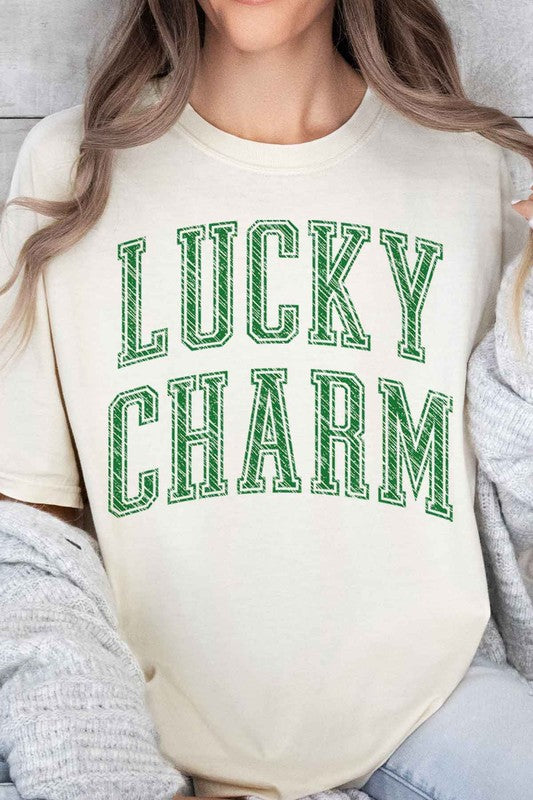 Lucky Charm St. Patrick's Oversized Graphic Tee - Minihomy