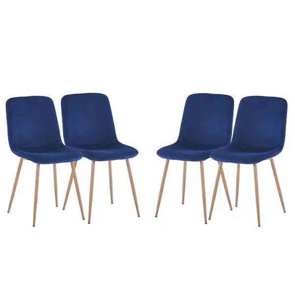 Modern Blue Dining Chairs (4 Pack) - Restaurant, Cafe, Office & Home - Minihomy