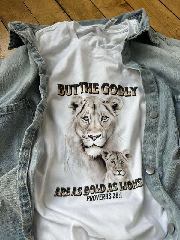 But The Godly Are As Bold As Lions Graphic Tee - Minihomy