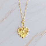 Heart Initial Necklace with Clip Hanging Charm - Minihomy