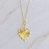 Heart Initial Necklace with Clip Hanging Charm - Minihomy