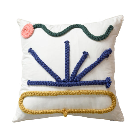 Hand-woven Pure Cotton Throw Pillow Case