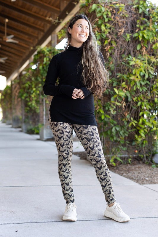 The Bianca Leopard Bat Leggings