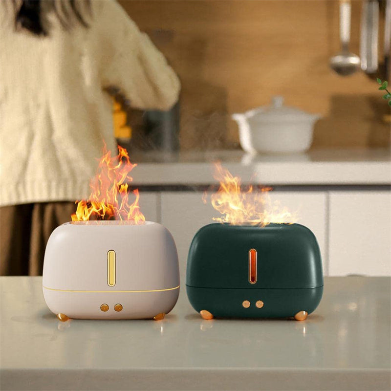 Flame Humidifier & Essential Oil Diffuser - Upgraded Fireplace Aroma USB