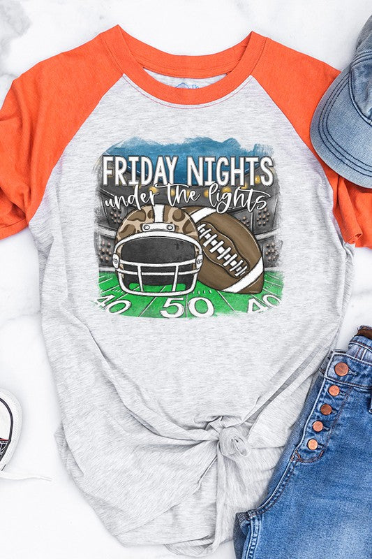 Game Day Leopard Print Helmet Raglan Shirt for Friday Nights