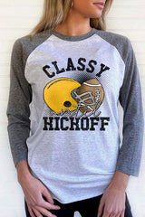 Game Day Yellow Classy Raglan Shirt - Until Kickoff Edition