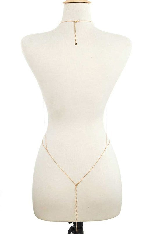 Dainty Layered Gold Body Chain - Beach Jewelry, Festival Accessory