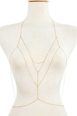 Dainty Layered Gold Body Chain - Beach Jewelry, Festival Accessory