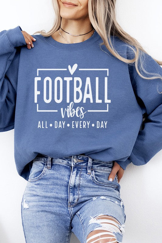 Football Vibes All Day Sweatshirt - Fall Game Day Apparel