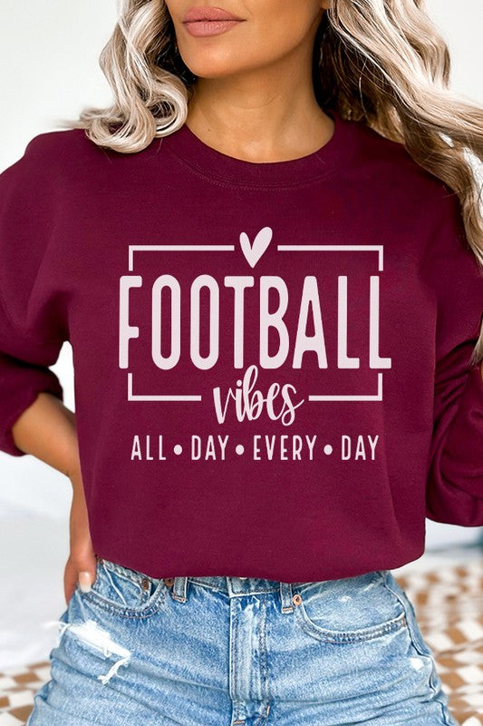 Football Vibes All Day Sweatshirt - Fall Game Day Apparel