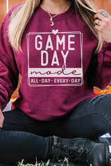 Fall Football Game Day Sweatshirt - All Day Comfort