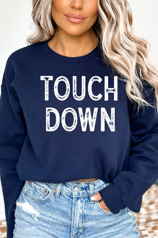 Game Day Fall Touch Down Graphic Sweatshirt