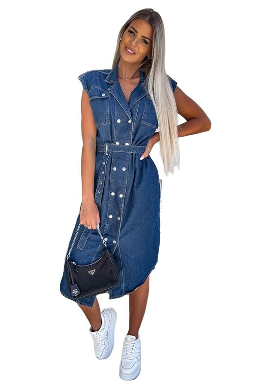 Women's Sexy Denim Vest Dress: Stylish & Casual Outfit