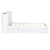 Full Size Platform Bed with Pull Out Shelves & Twin Trundle - White - Minihomy