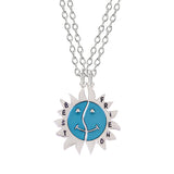 Good Friend Girlfriends Series Two-person Pendant Cute Sun Flower Necklace