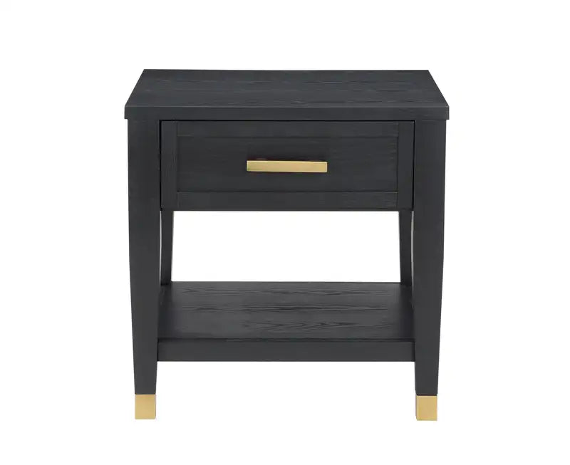 Black Yves End Table: Modern Accent Side Table