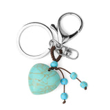 Love Natural Stone Crystal Keychain