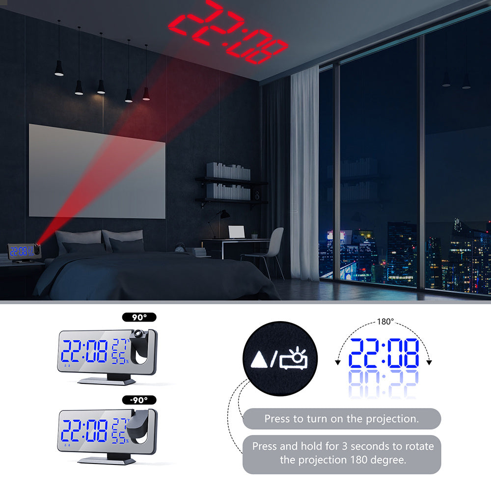 Multifunctional Radio Projection Alarm Clock - Minihomy