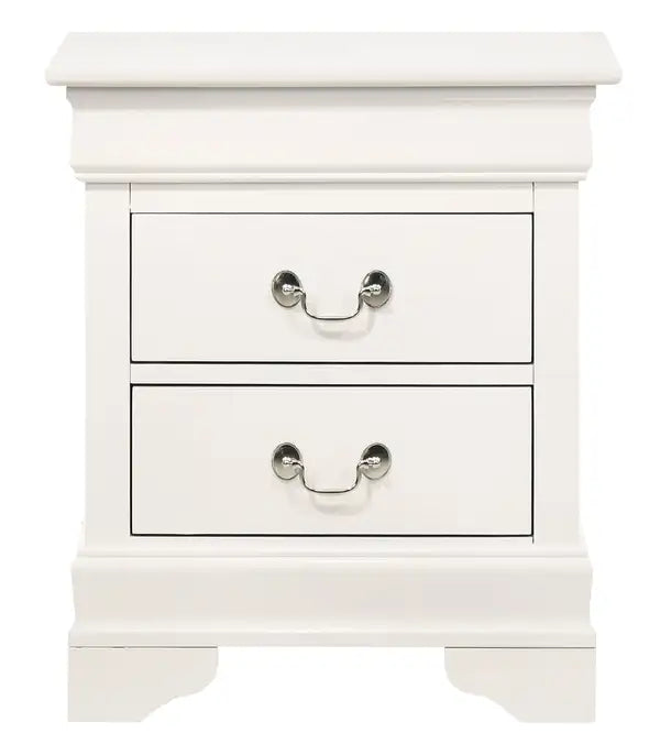 Louis Philippe Nightstand, White - G02190-N by Glory Furniture - Minihomy