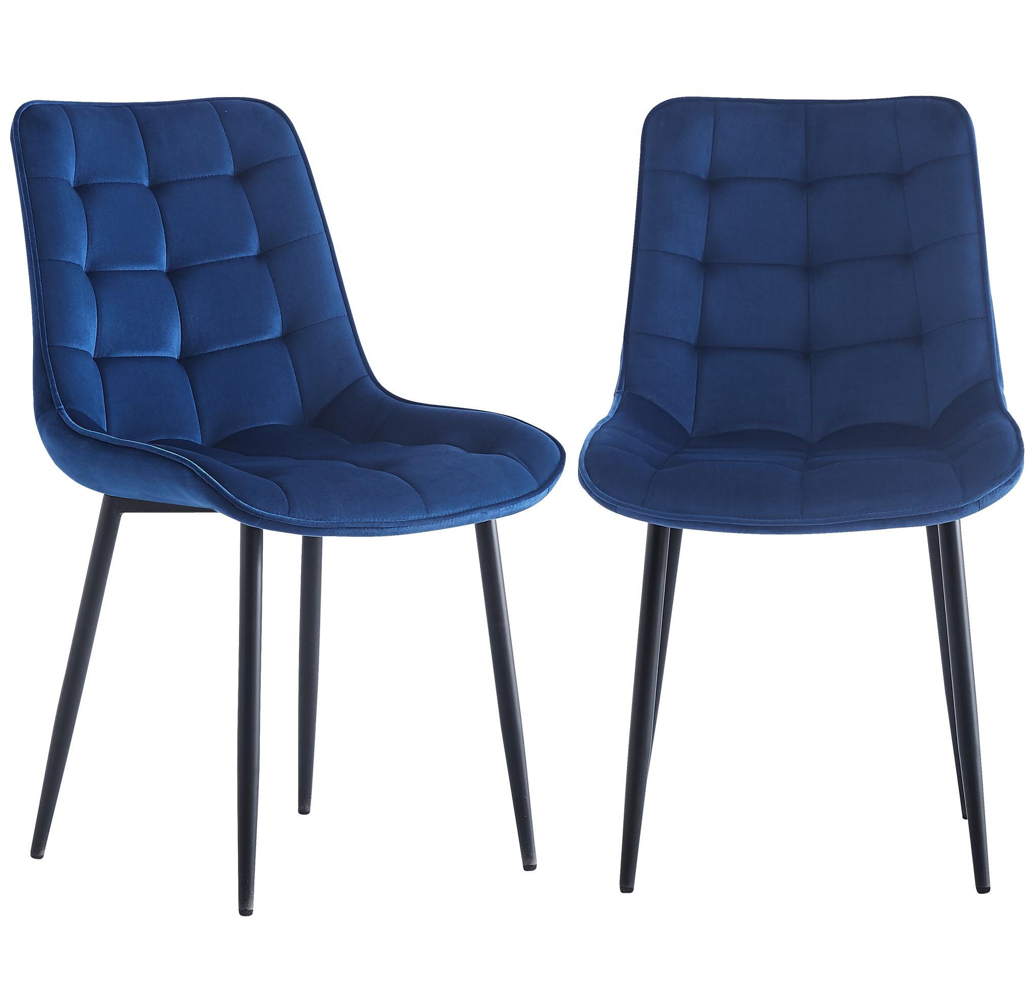 2 Pack Blue Modern Dining Chairs - Restaurant, Cafe, Office, Living Room