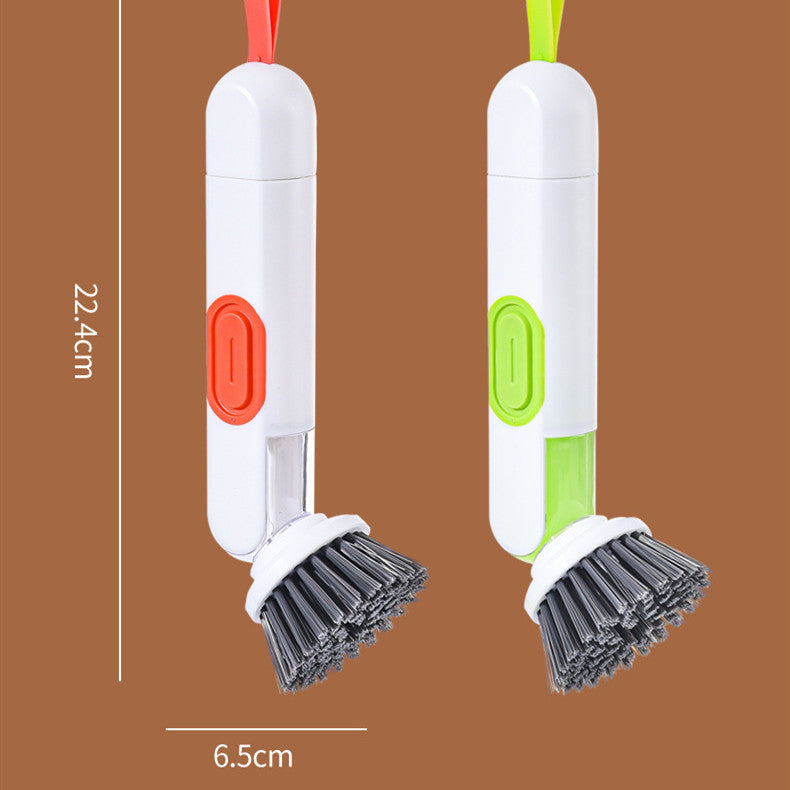 Multi-Functional Long-Handle Liquid-Filled Cleaning Brush With Liquid Dispenser - Minihomy