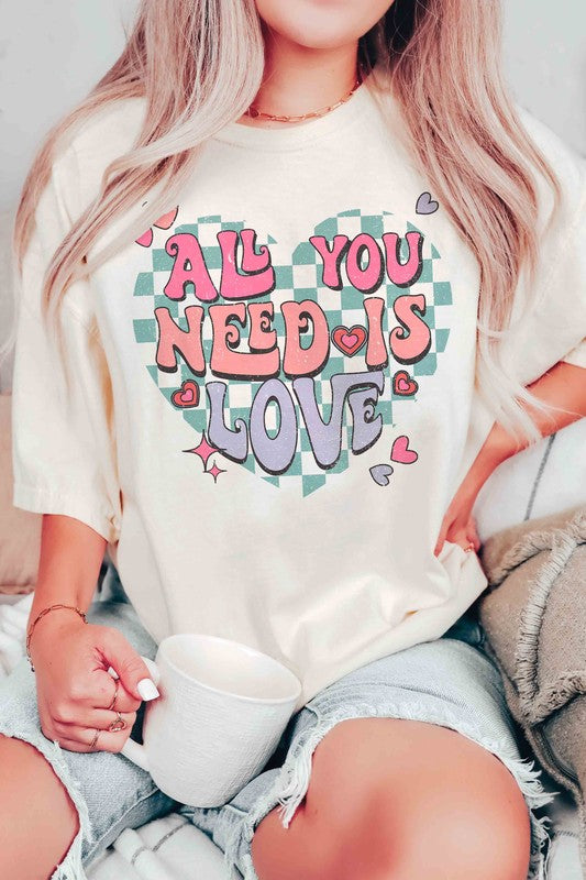 Plus Size - All You Need Is Love Graphic T-Shirt