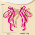 Irregular Large Bow Earrings For Women Tassel Streamer - Minihomy