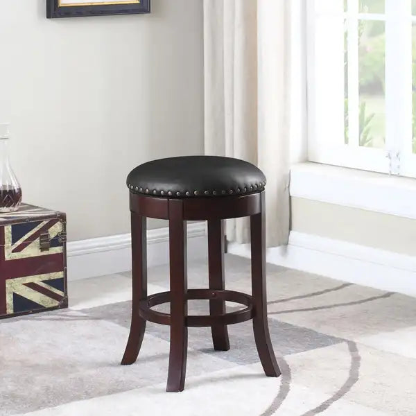 Brown Swivel Counter Height Stools - Set of 2