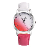 Casual Retro Rainbow Design Watch Women Analog Quartz Wristwatches Clock   Elegant Lady Wristwatch Woman Time