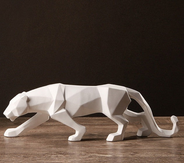 Modern Abstract Black Panther Sculpture - Minihomy