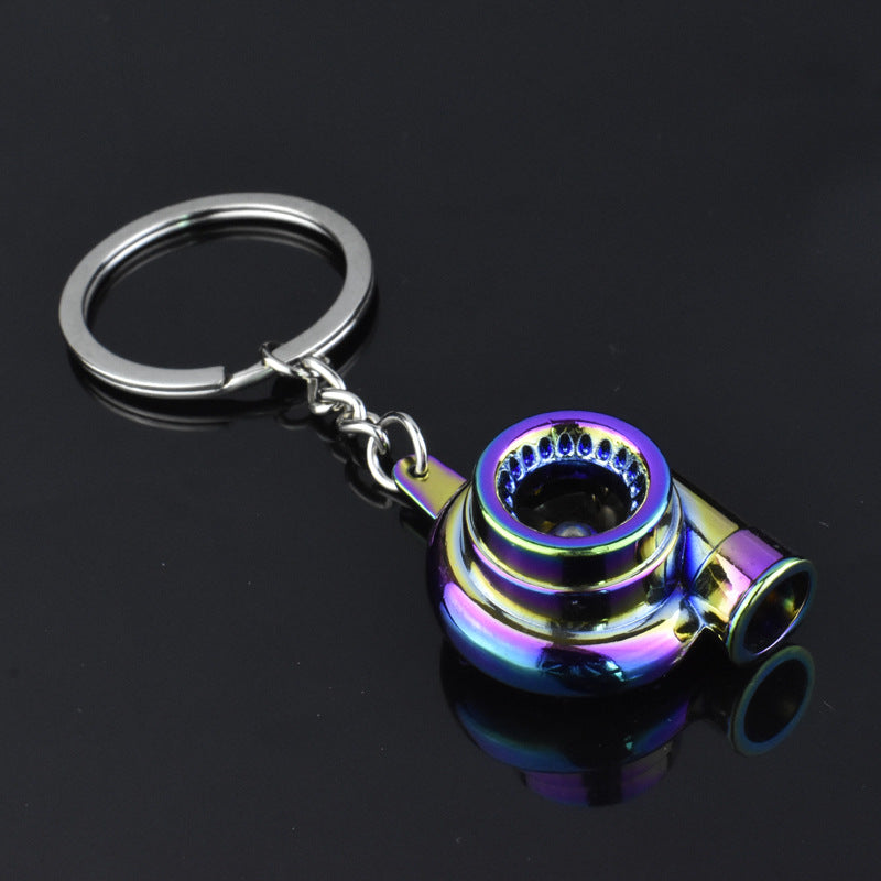 Creative Car Modification Turbocharger Engine Metal Keychain