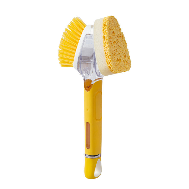 Kitchen Multi Functional Press Pot Brush Long Handle Cleaning Brush Slot Cleaner Brush Clean Window Slot Clean Tool