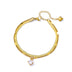 Double Layer Snake Bone Anklet Elegant Beach Stainless Steel - Minihomy