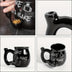 Ceramic Coffee Cup with Lid & Ashtray - Multifunctional Smoking Mug - Minihomy