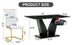 Modern Dining Table & Chair Set - Black Marble Glass Top, Comfortable PU Seats - Minihomy