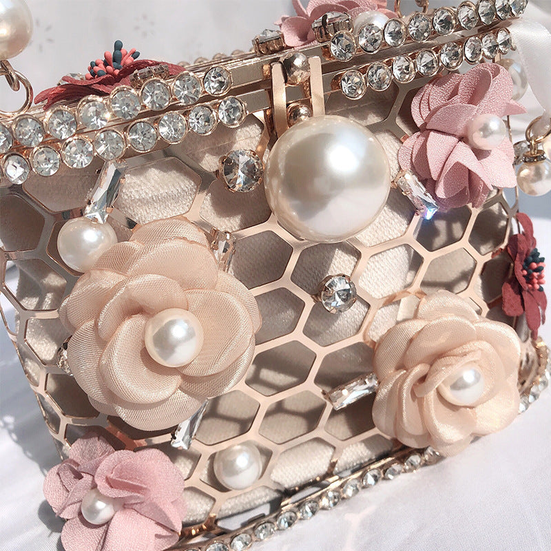 Pearl flower handbag - Minihomy