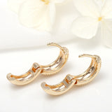 Gold Semi-glossy Semi-lug Ear Buckle Korean Version Of The New Round Earrings Jewelry