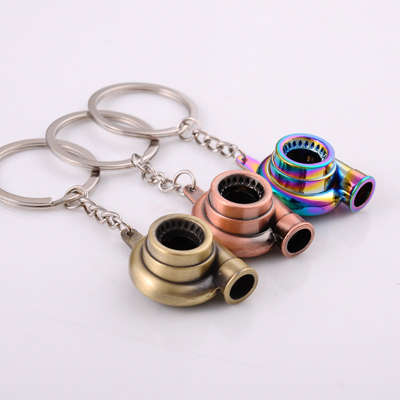 Creative Car Modification Turbocharger Engine Metal Keychain