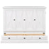 Pine Murphy Bed with Charging Station, Storage & Cube Cabinet - Full, White - Minihomy