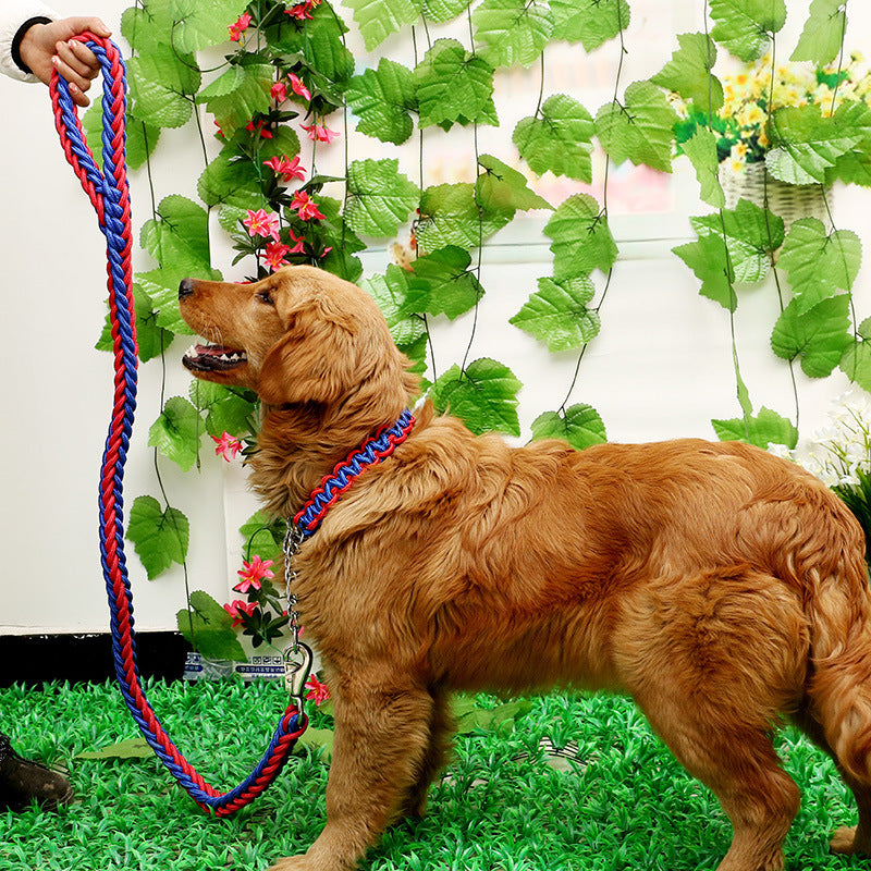 Strong quality dog Leashes Updated color rope Large Dog Leashes with P-chain for Great strength dog