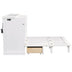 Pine Murphy Bed with Charging Station, Storage & Cube Cabinet - Full, White - Minihomy