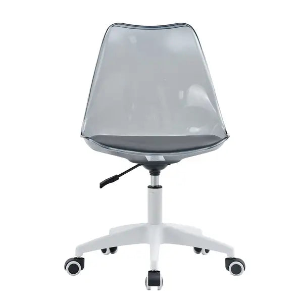 Modern Home Office Desk & Chair Set - Adjustable Rotating Chair, Smoke Gray - Minihomy