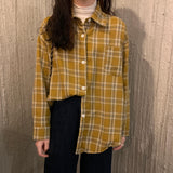 Retro plaid shirt women