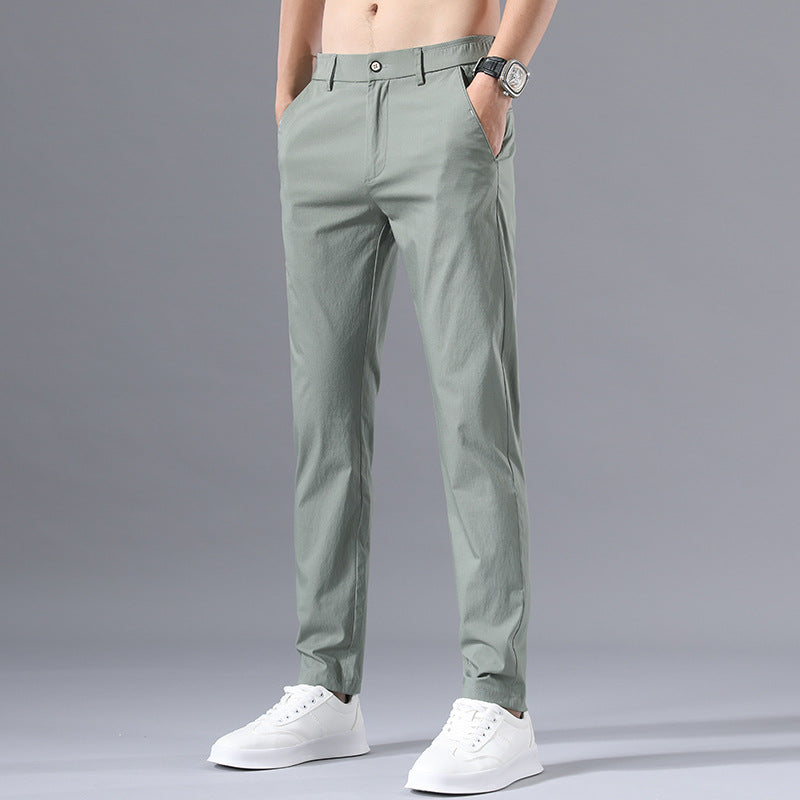 Summer Men's Pants Thin Summer Casual Ice Silk Pants