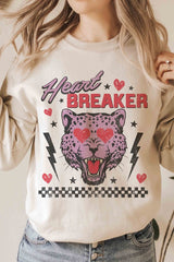 Plus Size - Heart Breaker Leopard Sweatshirt