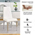 Modern Dining Chairs Set of 2, White PU Leather, Electroplated Legs, Home Bedroom Stool - Minihomy