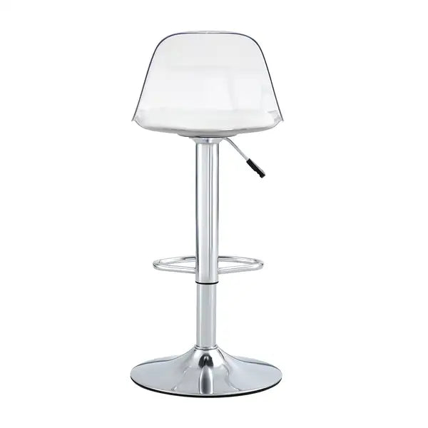 Modern Bar Stools Set of 2 | Swivel & Adjustable Height | PU Seats & PET Backrest - Bar, Restaurant, Counter Seating - Minihomy