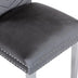 Eva Velvet Fabric Chair with Stainless Steel Legs - Gray - Minihomy