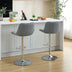 Adjustable Swivel Bar Stools with Back, Set of 2, Gray - Counter Height Kitchen Island Chairs - Minihomy