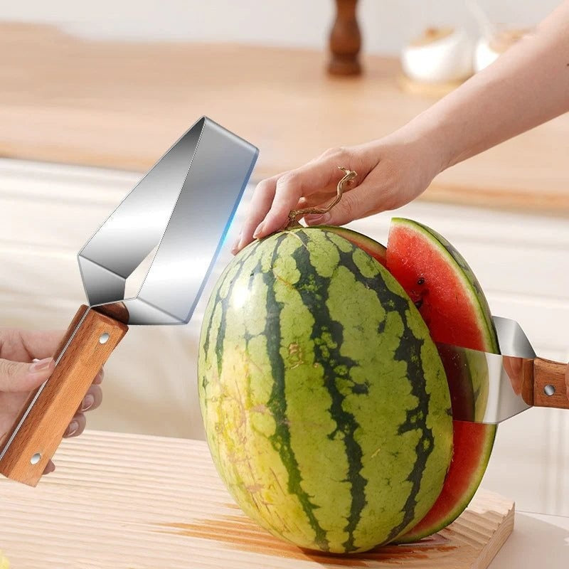 Watermelon Cutting Tool - Stainless Steel Splitter & Knife for Easy Slicing